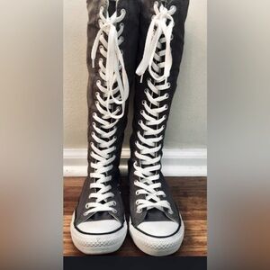 Vintage converse black knee high canvas sneakers women’s 7